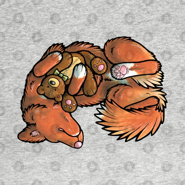 Sleeping Nova Scotia Duck Tolling Retriever by animalartbyjess